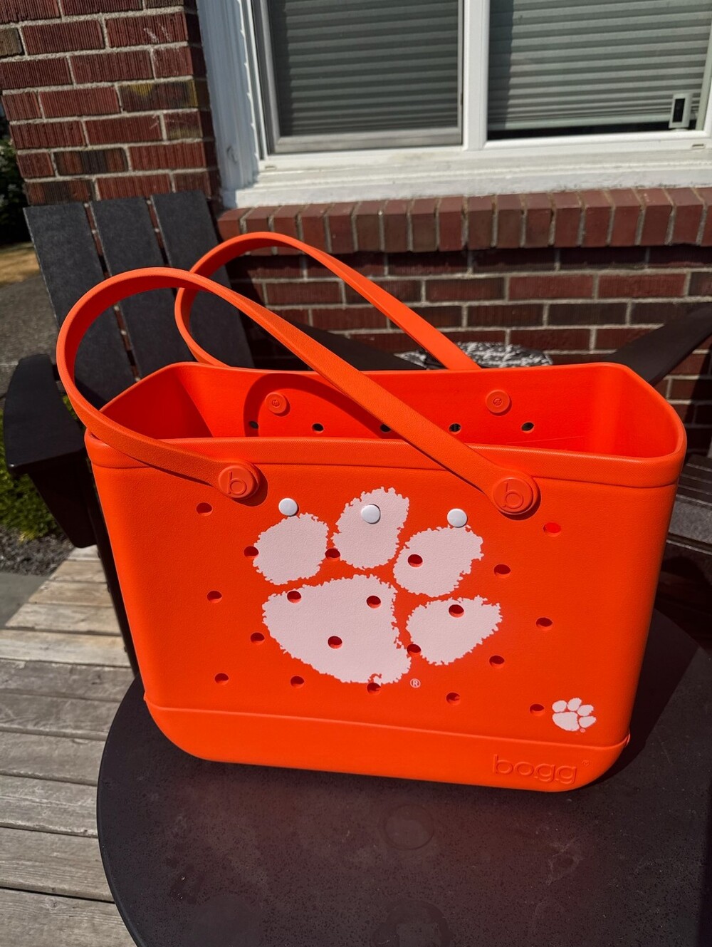 Bogg Bag Clemson Tigers Paw Print Orange Lake Pool Tote Bag Large New With Tags - Picture 3 of 4